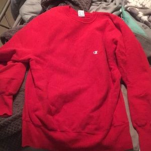 vintage red champion crewneck